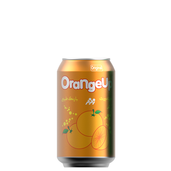 نوشیدنی گازدار قوطی اورنج آپ