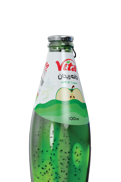نوشیدنی دانه ریجان طعم سیب