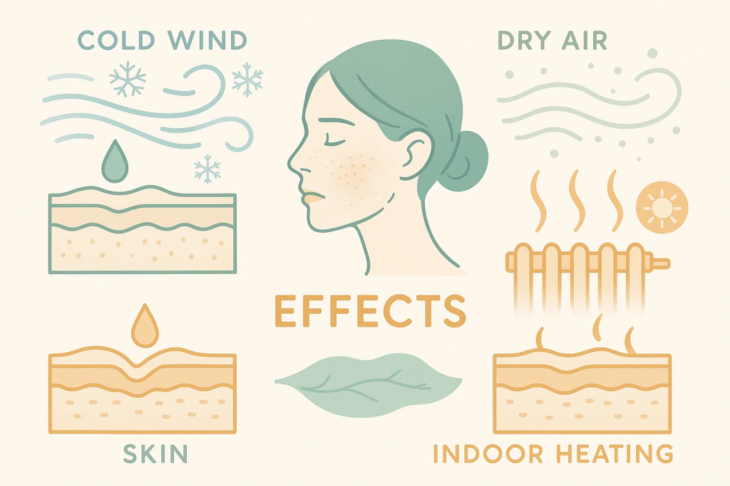 عوامل محیطی خشک شدن پوست