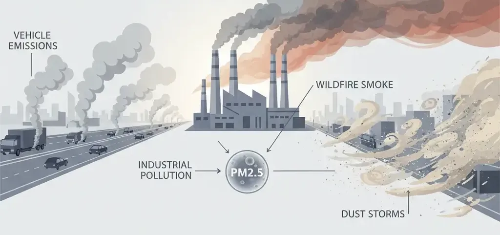 منشأ ذرات معلق و اهمیت آن_ها در سلامت